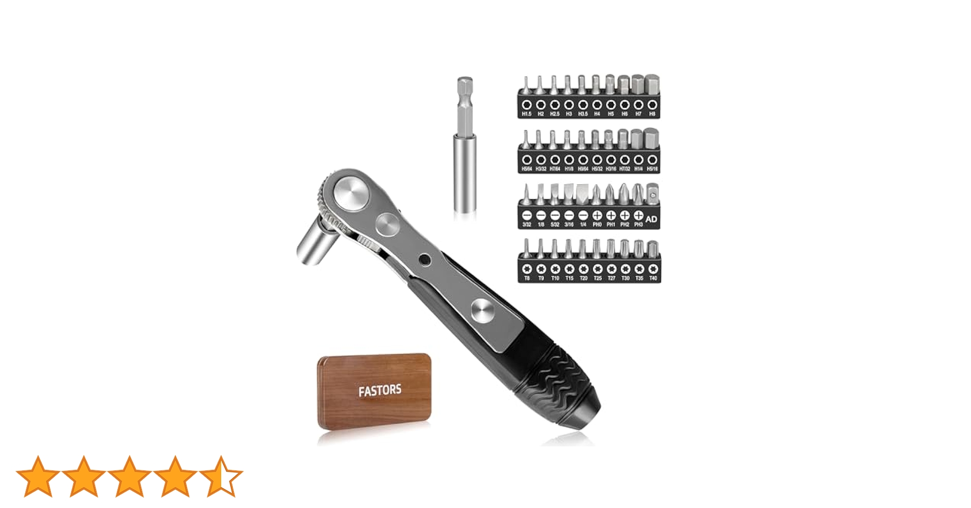 Amazon | FASTORS ミニラチェットドライバービットセット 1/4